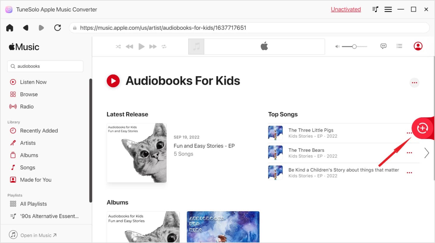 Add Audiobooks to the Converter