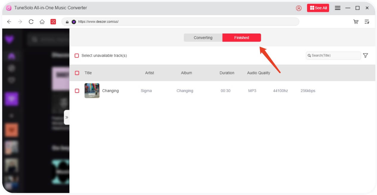 View Downloaded Deezer Music