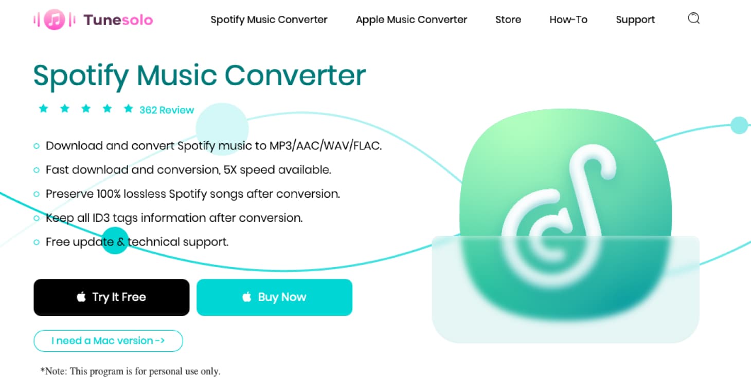 Zaleta TuneSolo Spotify Konwerter muzyki