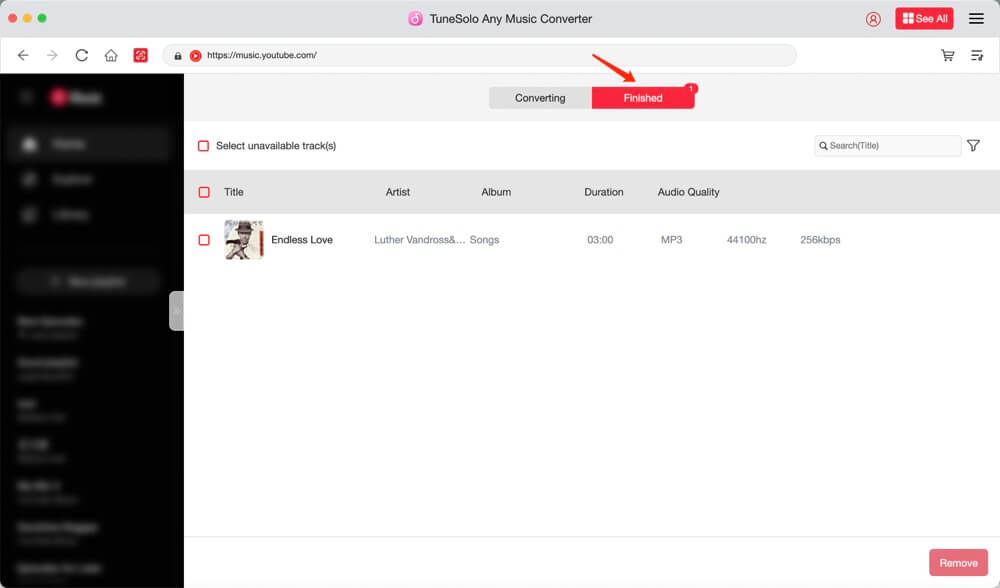 View downloaded YouTube Music
