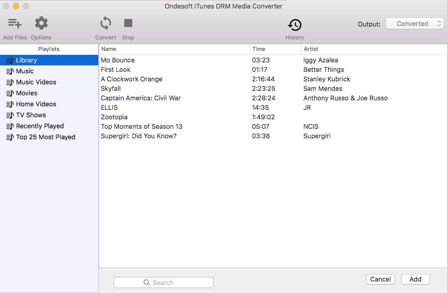 Add iTunes Files in Mac Version