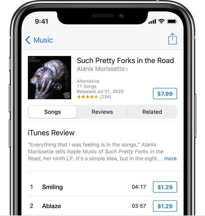 Добавить музыку на iPhone из iTunes Store