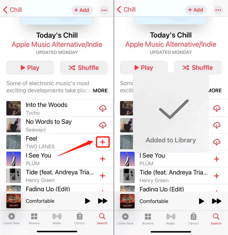 Add Apple Music Playlist on iPhone