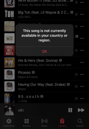 Apple Music Song Not Available in Region or Country