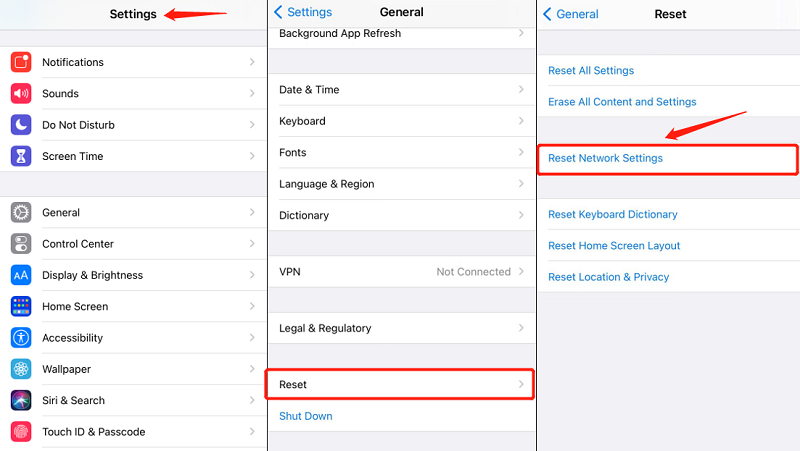 Setzen Sie die Netzwerkeinstellungen auf dem iPhone zurück