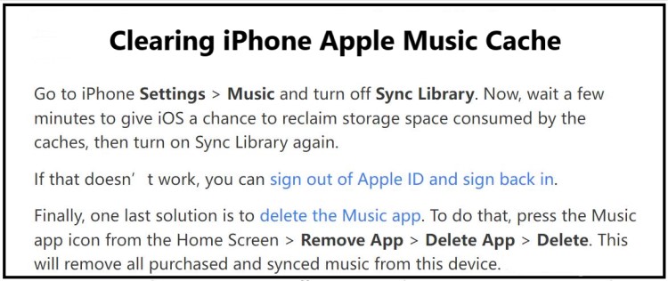 Clear Your Apple Music App Cache