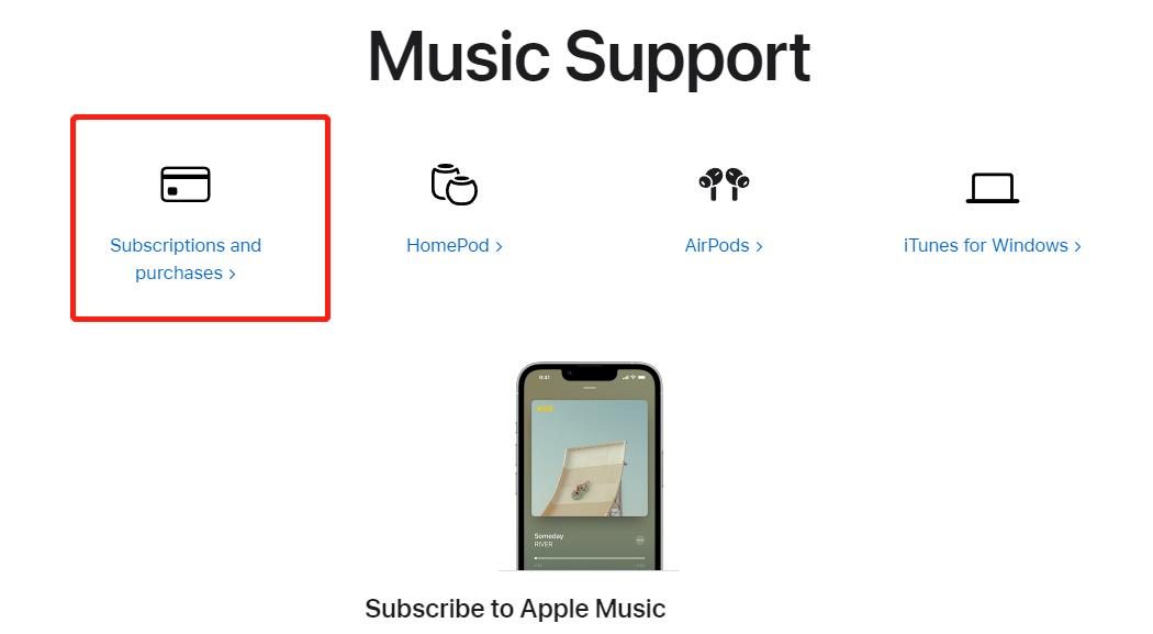 Visite el sitio web de soporte de Apple