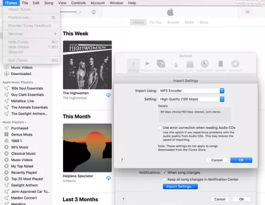 在 iTunes 中转换音乐文件格式