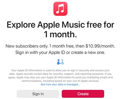 Come creare un account Apple Music gratuito