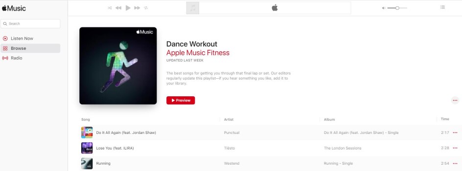 Apple Music Fitness Playlist