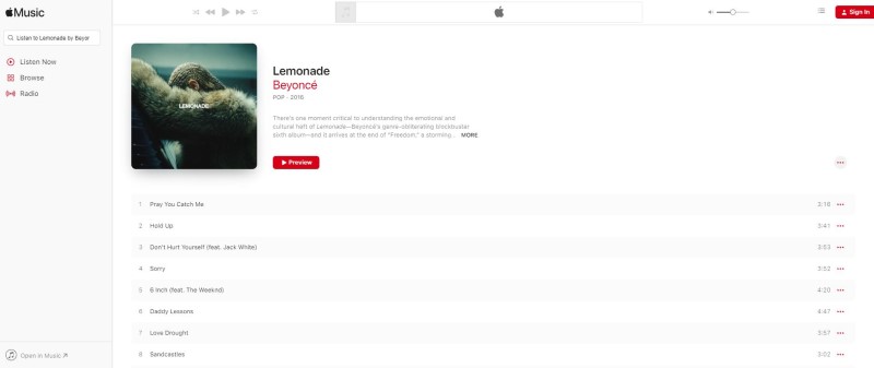 Download Beyoncé Lemonade Album on Apple Music