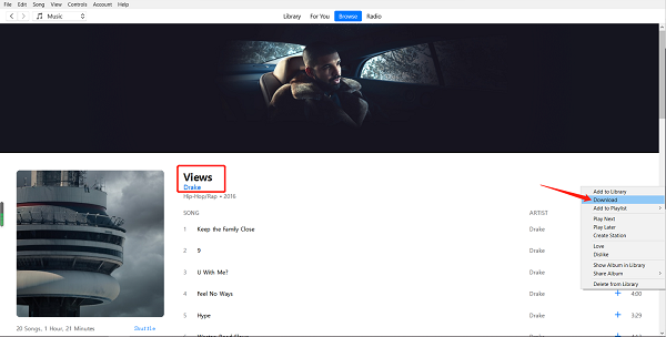Download Drake Views in iTunes