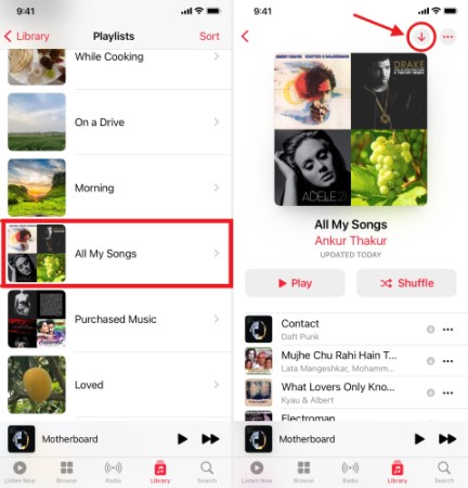 如何在 iPhone 上下载整个 Apple 音乐库