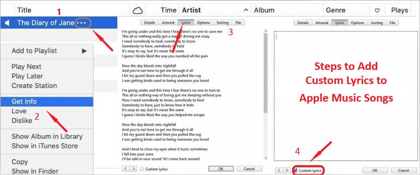 Add Custom Lyrics to Apple Songs