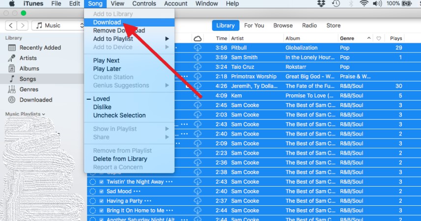 كيفية تنزيل جميع الأغاني في Apple Music على Mac
