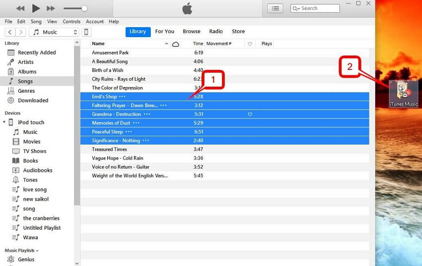 Export Music from iTunes to Computer Manually