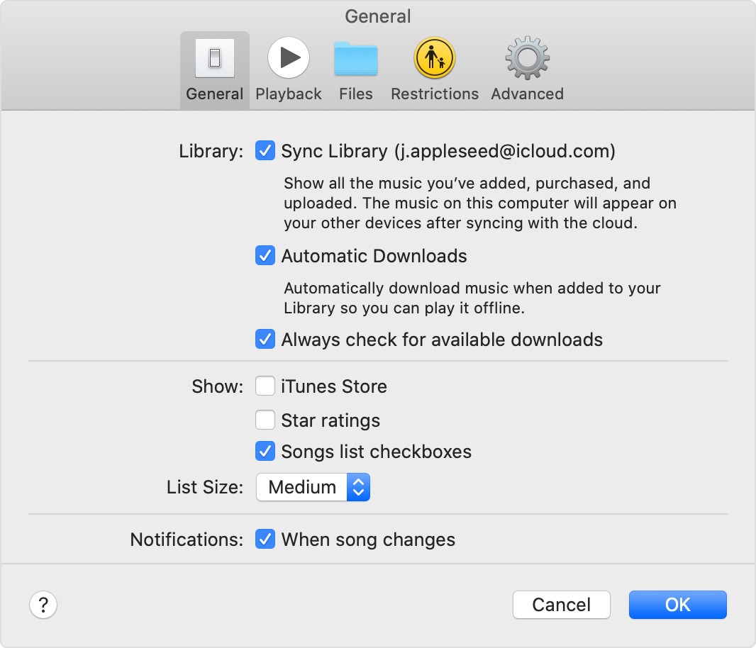 modify iTunes Settings to Backup iTunes Library