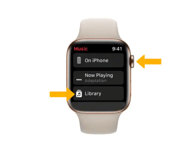 Listen to Apple Music on Apple Watch from Apple Library