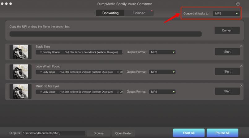 Select the Output Format