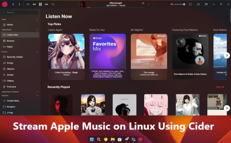 Stream Apple Music on Linux Using Cider