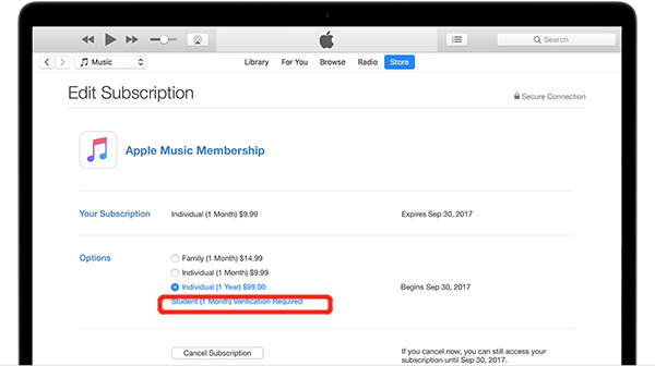 Get Student Discount on Apple Music on the Mac