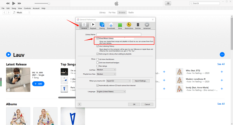 Aktivieren Sie die iCloud Music Library in iTunes
