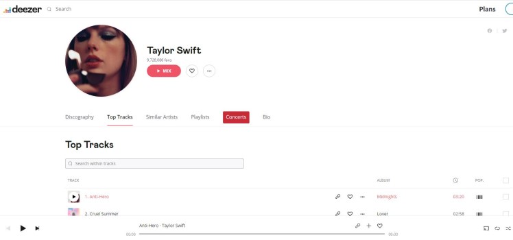 Play ‎Taylor Swift's Songs on Deezer