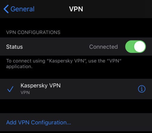 Turn Off VPN