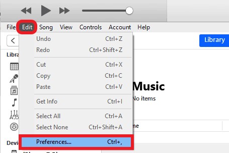 Turn on Sync Library in Apple Music on Windows PC