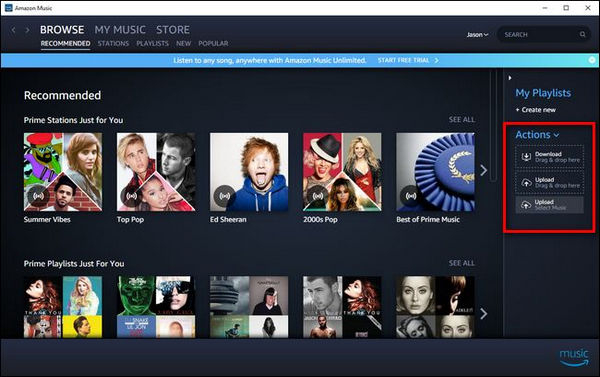 Nahrajte hudbu do Amazon Music