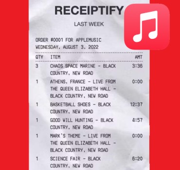 Receiptify Apple Music