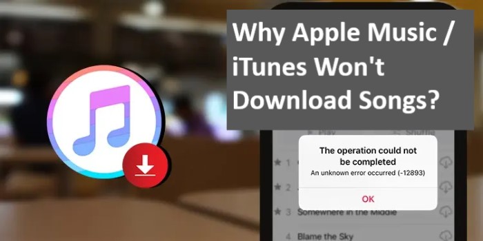 Why iTunes Won't Download Songs