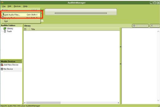 Audible Manager Add Audio