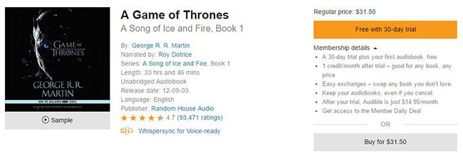 Download Game Of Thrones From Audible
