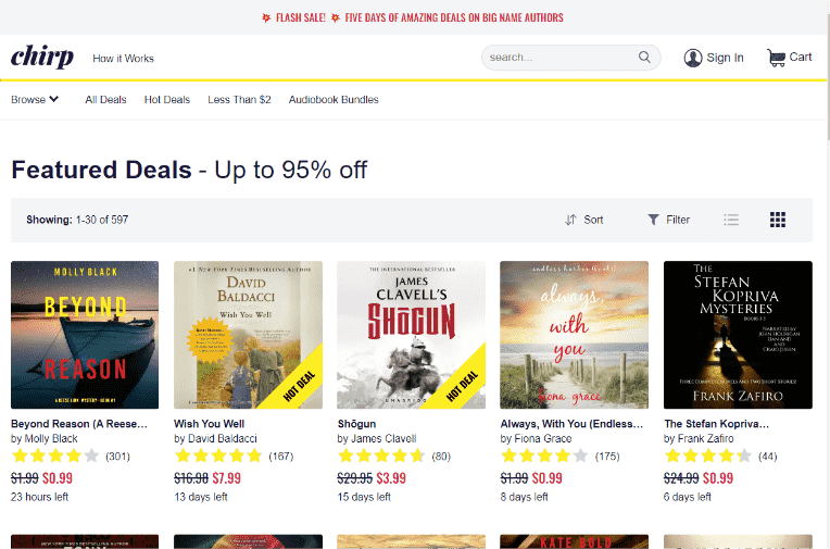 Chirp Audiobooks Audible Alternative