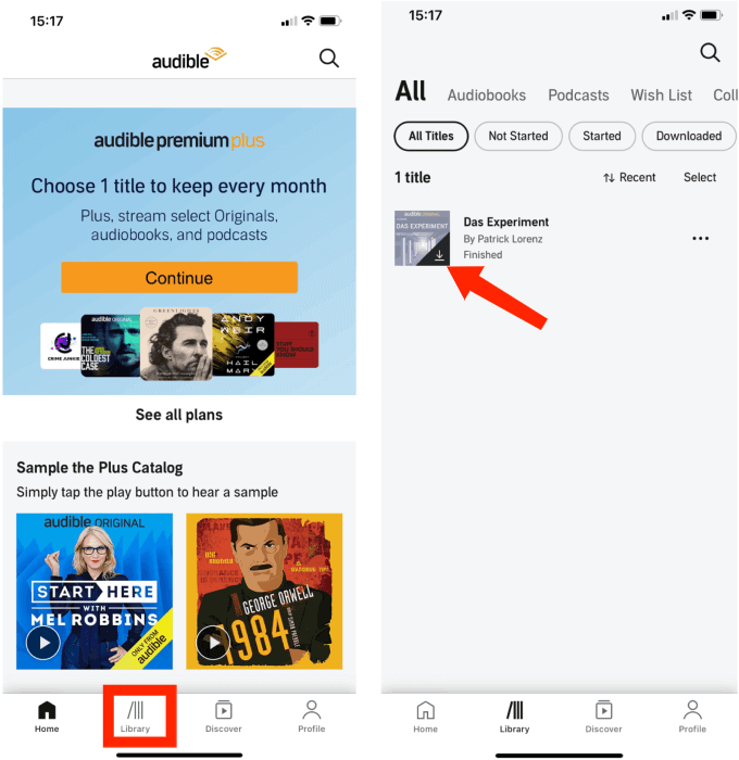 Download Audible Books On iOS