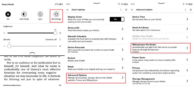 Enable Amazon WhisperSync