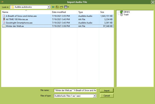 Audible Manager Import Audible