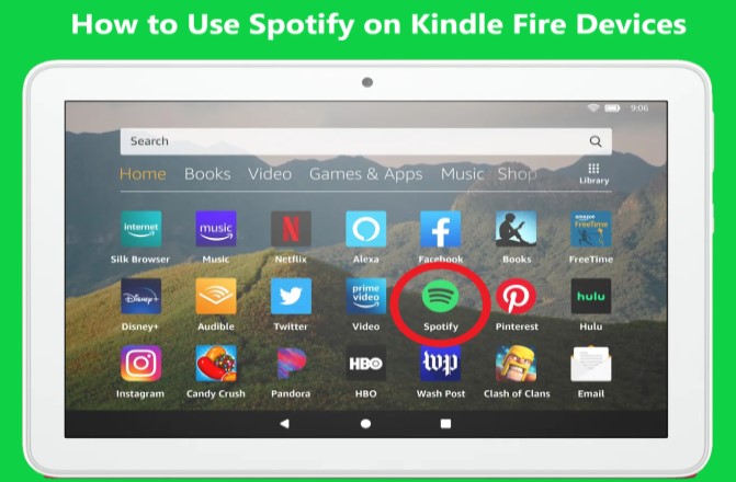 使用方法 Spotify 在 Kindle Fire 上