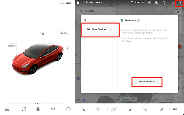 Stream Spotify on Tesla via Bluetooth