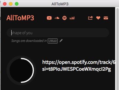 Конвертировать Spotify в MP3 с помощью AllToMP3