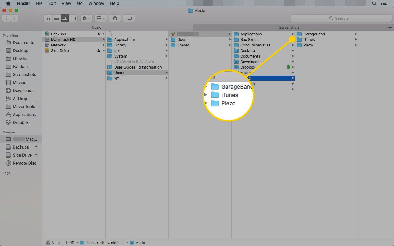 Esegui il backup di iTunes sul disco rigido esterno