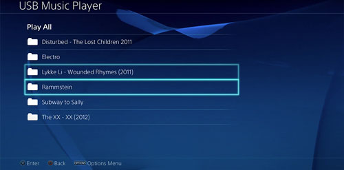 Diffusez Apple Music sur PS4 via une clé USB
