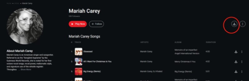 Stream Mariah Carey's Songs Online