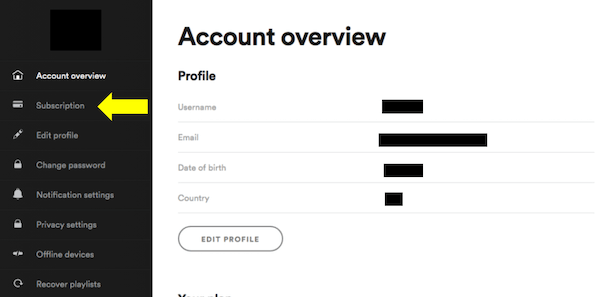 Review the Account Subscription