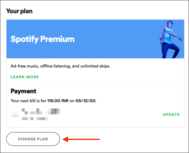 Change Plan to Cancel Spotify Premium