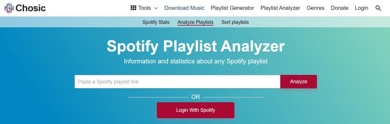 Chosic Spotify Playlist Analyzer