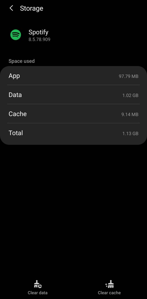 Clear Spotify Cache on Android