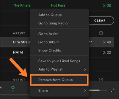 How to Clear a Queue on Spotify