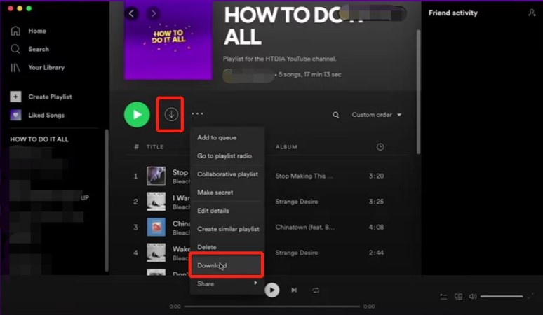 Scaricare Spotify Canzoni sul computer desktop